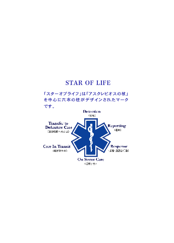 右袖　「スターオブライフ」マーク入り